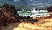 Albert Bierstadt Beach at Nassau Spain oil painting artist